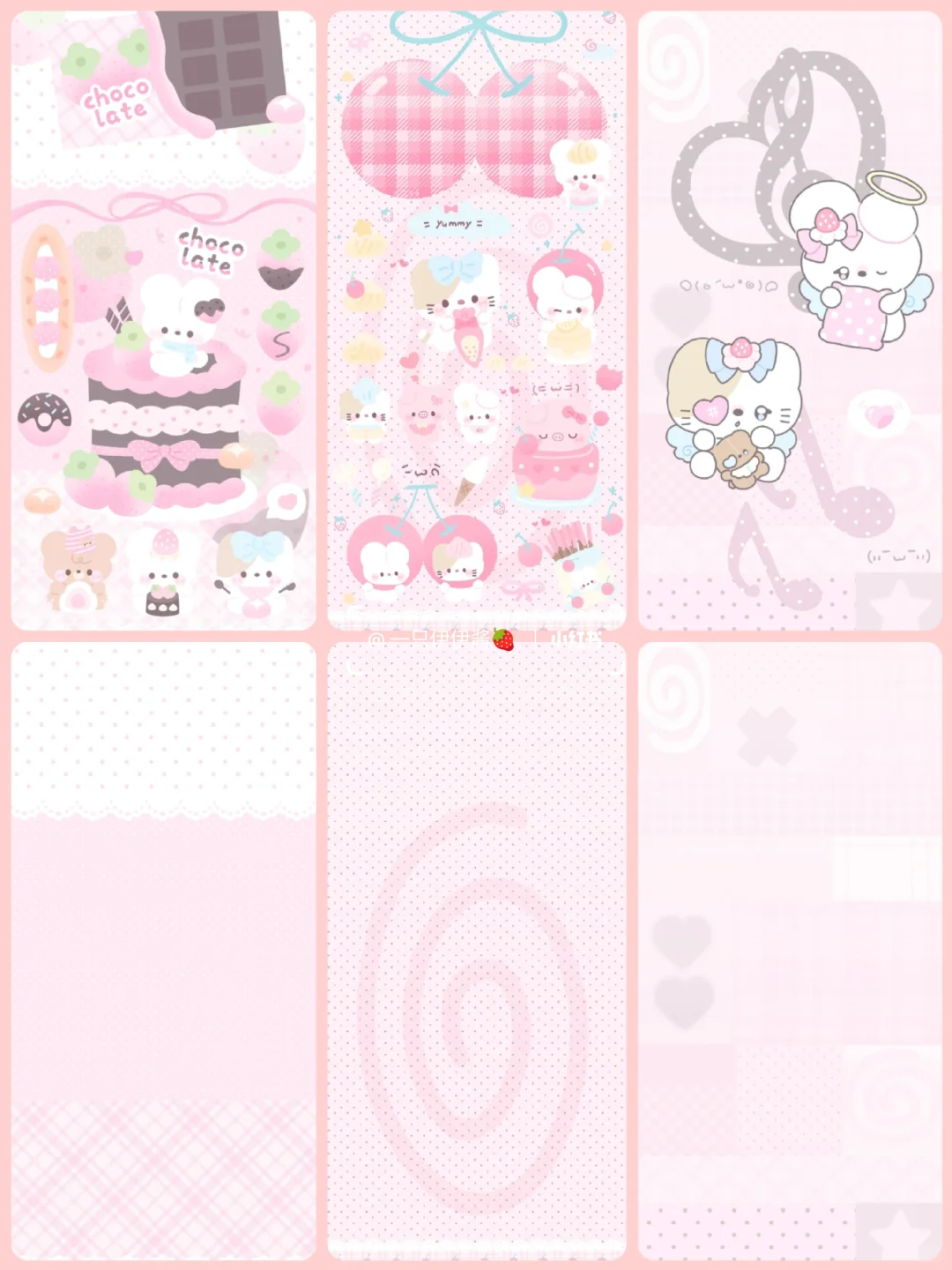 手机壁纸｜可爱粉色系套图