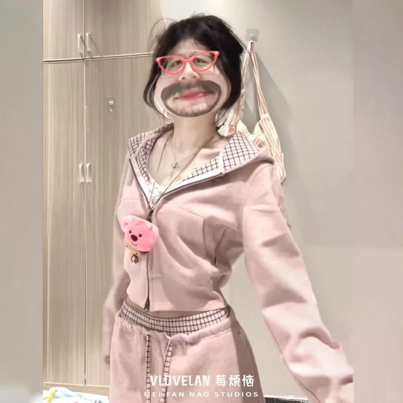 盐系运动服套装女秋季学生韩系宽松显🌈