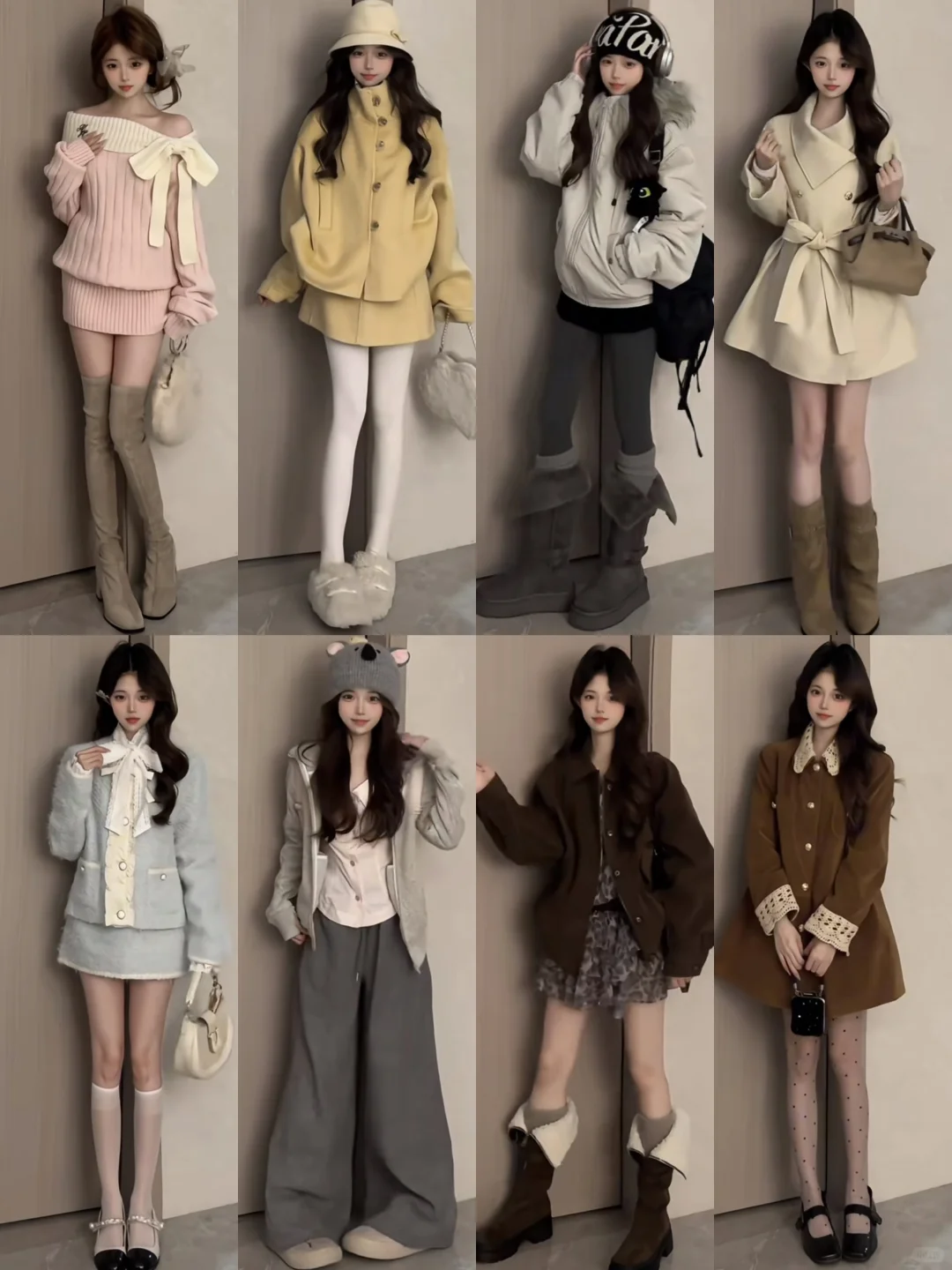 4️⃣0️⃣套｜秋冬甜妹穿搭look～