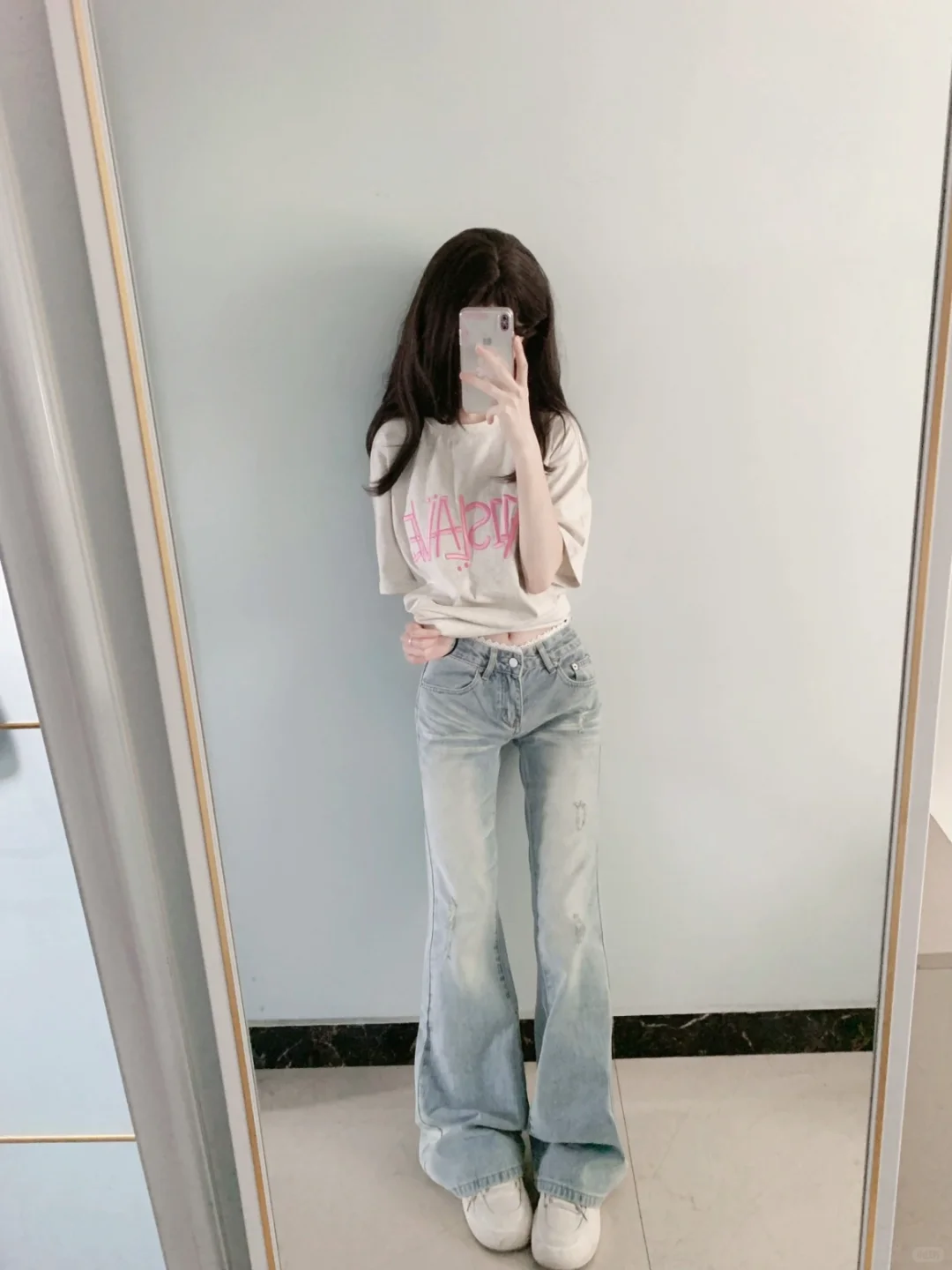 🐰ootd丨白T➕牛仔裤好韩！໒꒱ ⁺₊