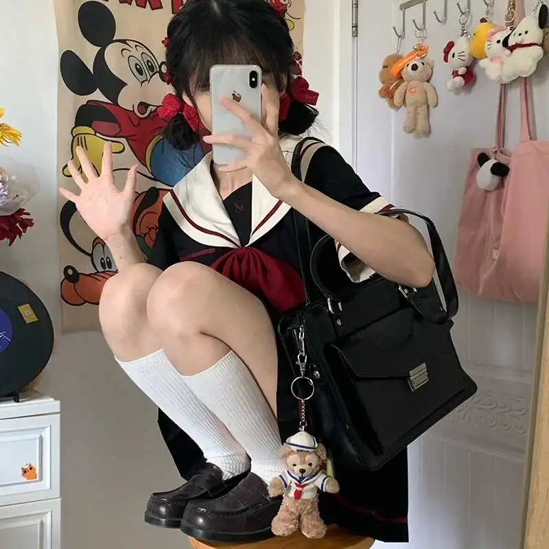 花见森水手服绝了！🎀校供感天花板✨