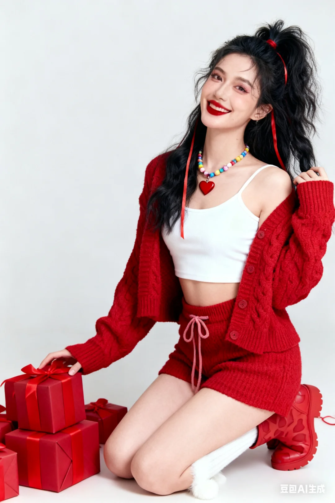 Ai写真●0元获得 2026新年红梯节节高写真！