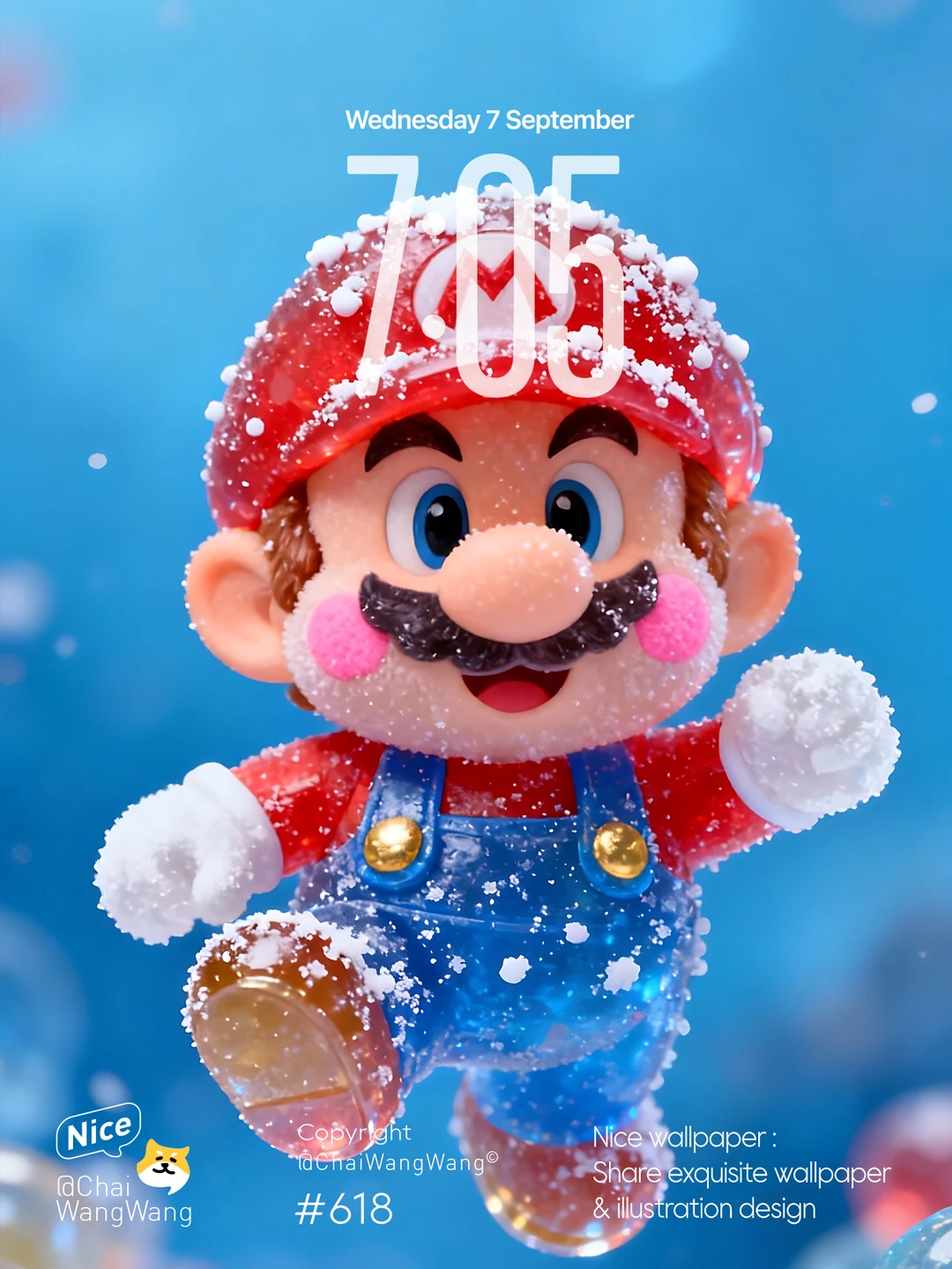 马里奥透明fufu软糖来啦丨手机壁纸#618