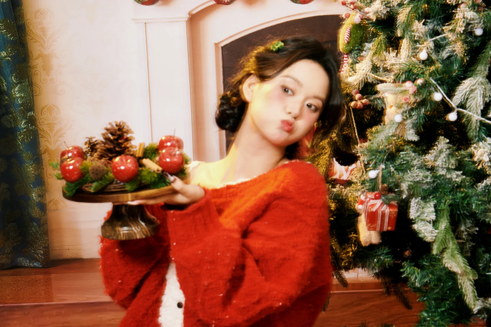 互勉模特圣诞写真返图