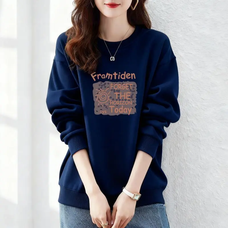 🎁韩系秋季穿搭新款圆领卫衣女时尚宽松