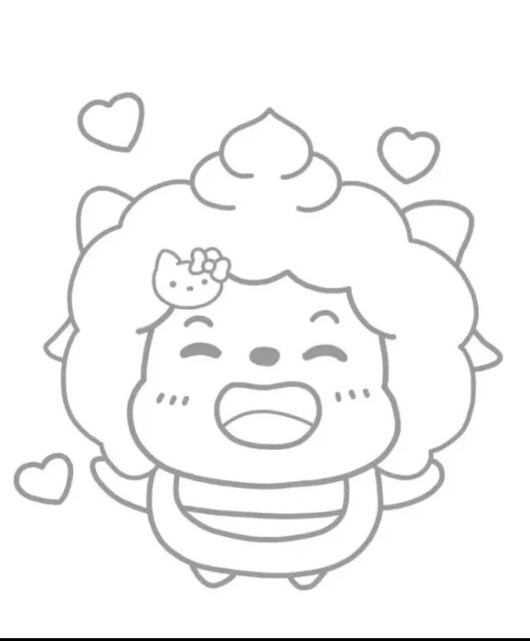 摸鱼线稿｜可爱风勾线🎨