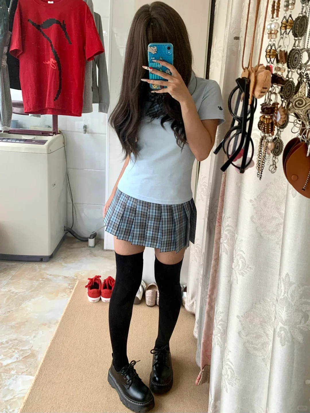 150｜78 JK压力袜黑白颜色不同长度对比！