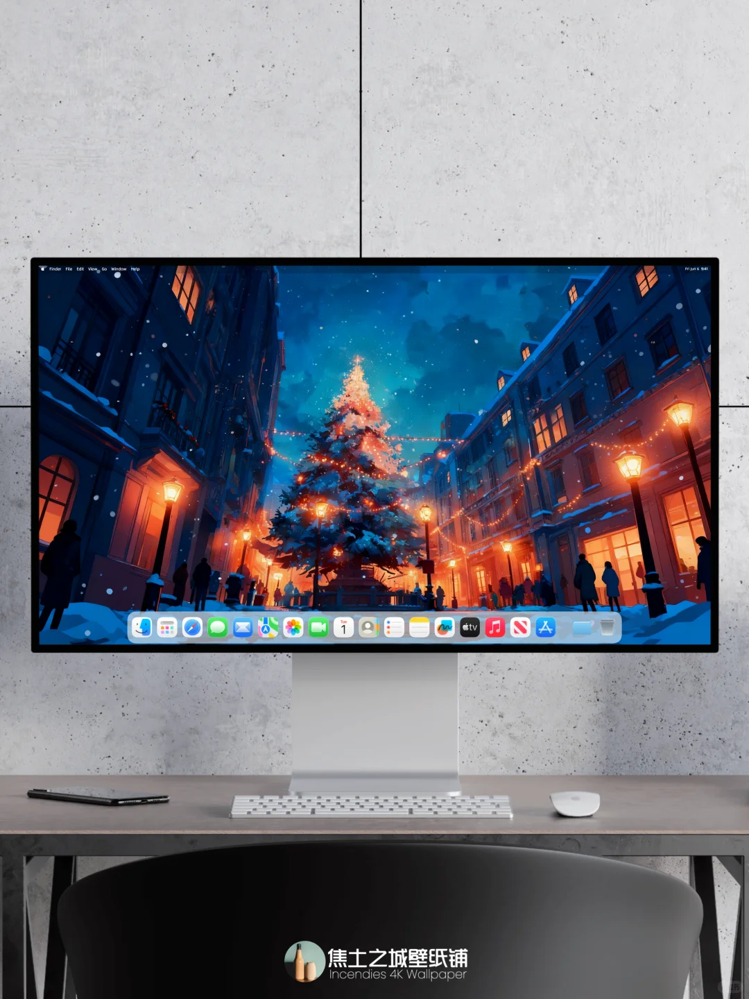 壁纸 | 雪夜的圣诞，有暖灯亮起