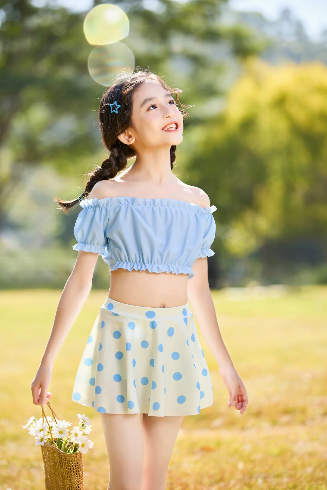 这个泳衣真的太可爱了！夏天的甜心～