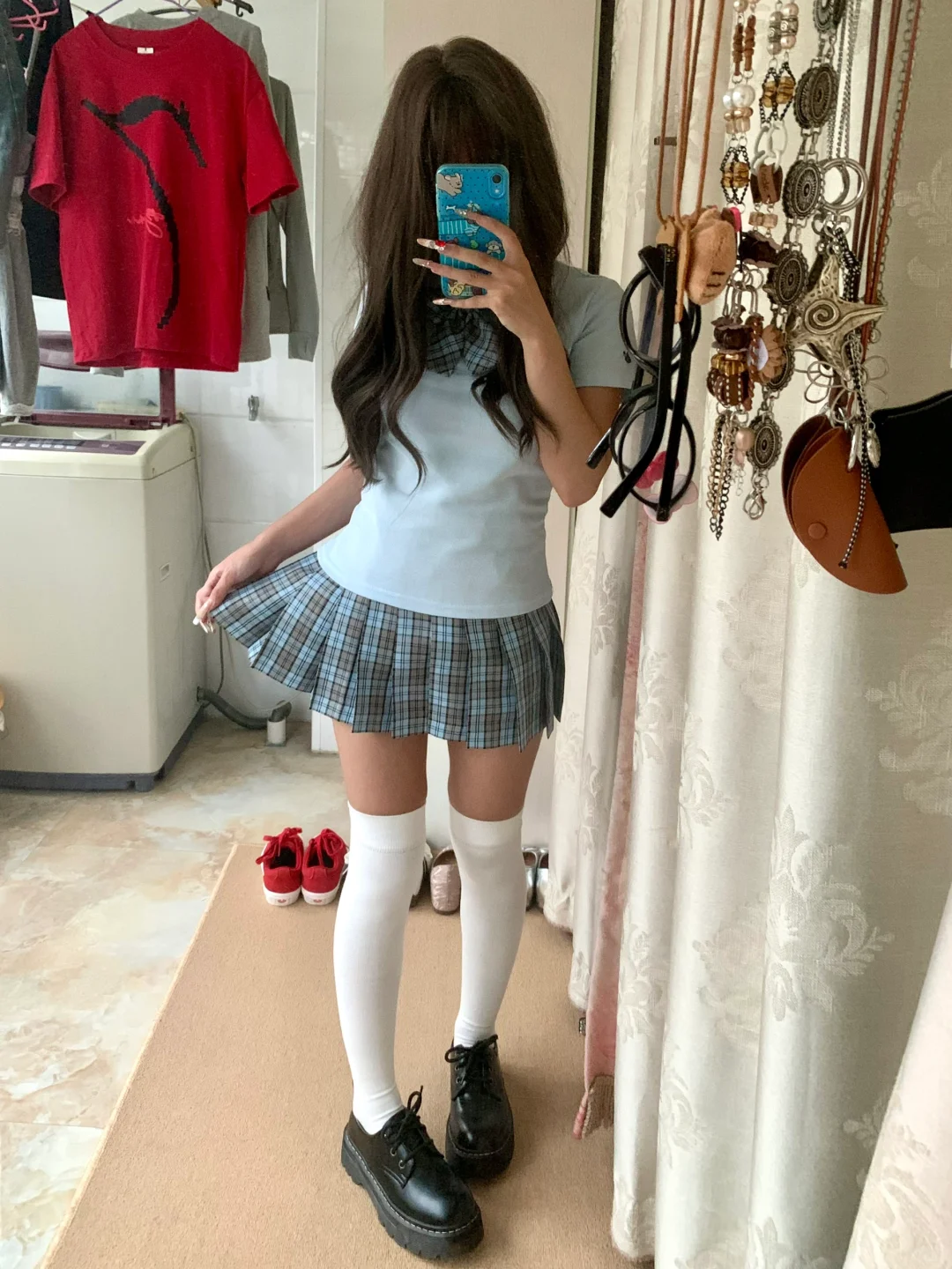 150｜78 JK压力袜黑白颜色不同长度对比！