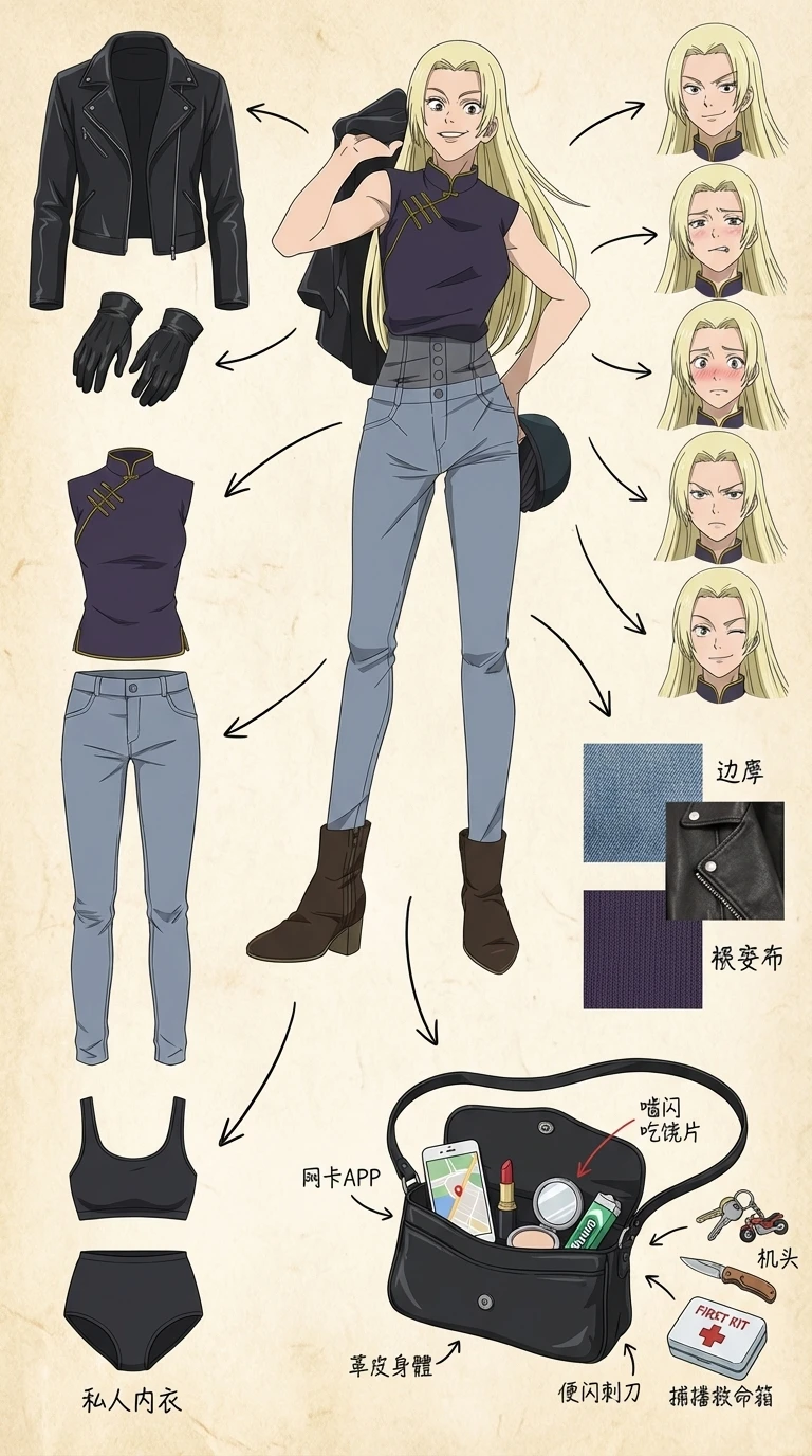 NanoBanana像素级拆解穿搭-咒术回战