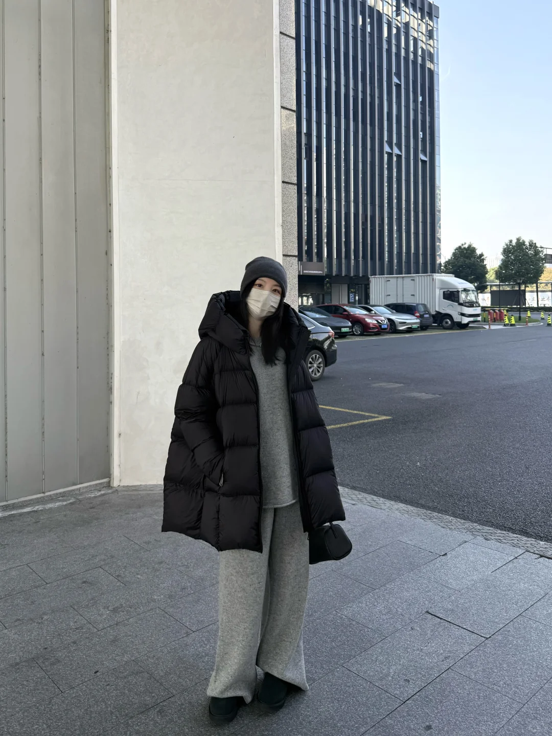 好慵懒的一套毛衣套装