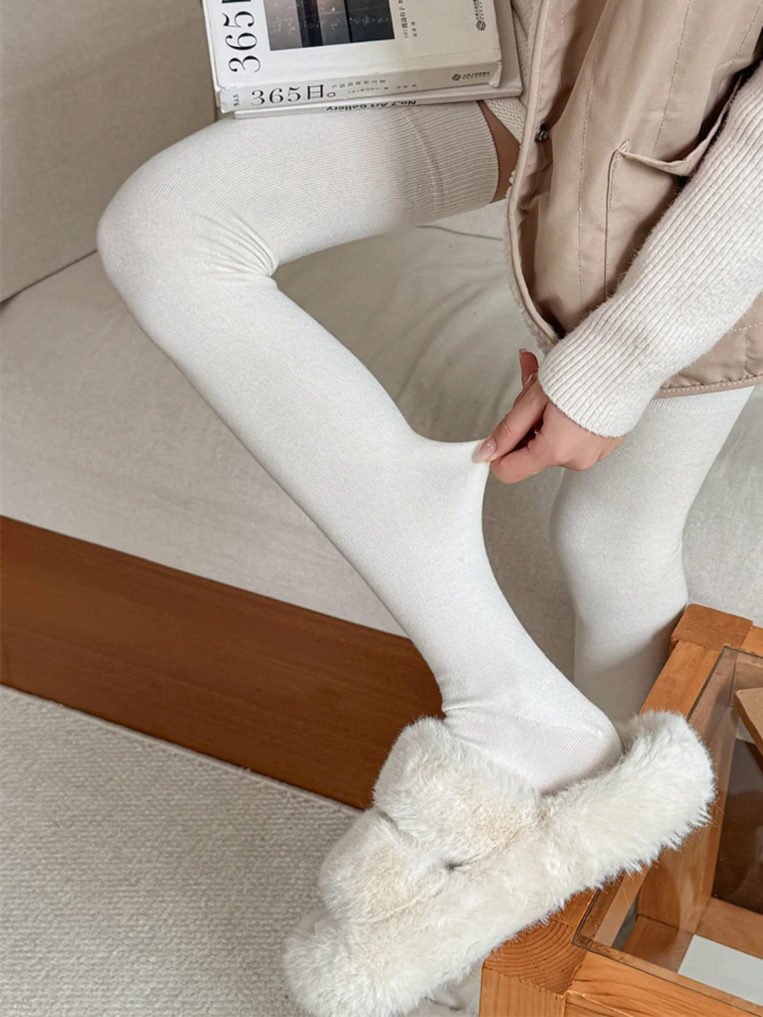 蚕丝羊毛过膝袜～