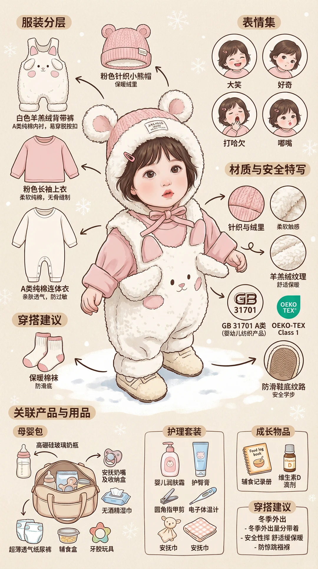 冬日女宝 “小羊羔” 穿搭｜太爱了