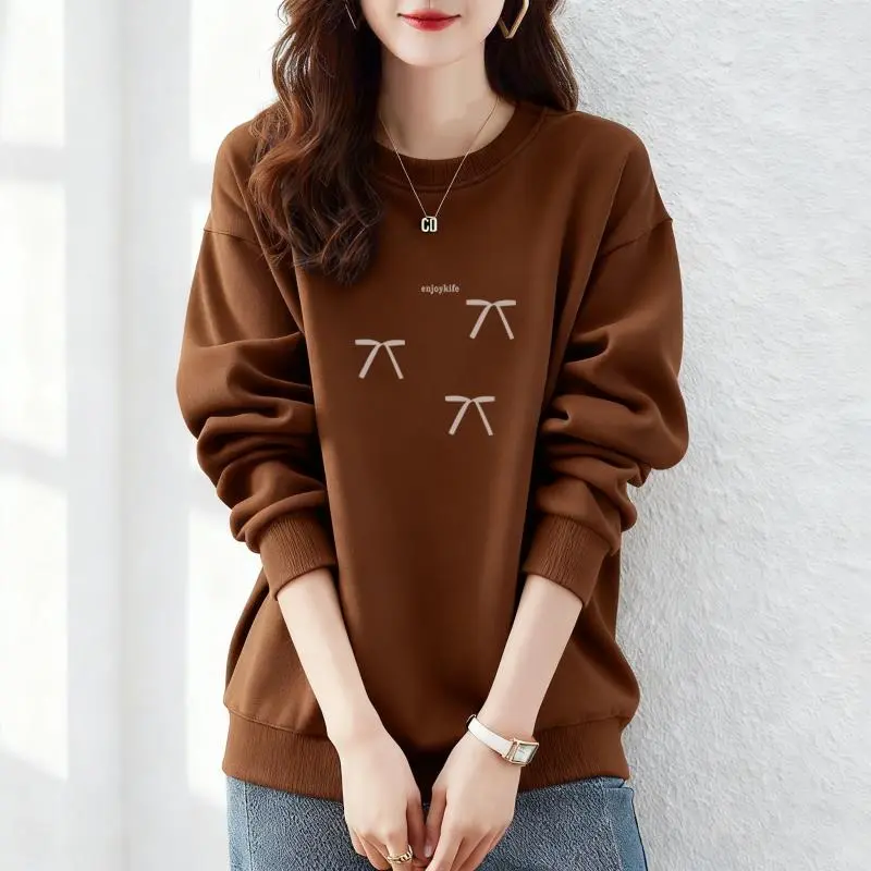 🎁韩系秋季穿搭新款圆领卫衣女时尚宽松