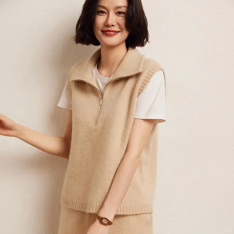 🍃万搭叠穿！羊绒马甲女秋新款超保暖