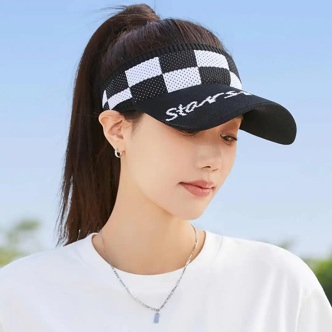 夏季防晒遮阳抗UV女士户外空顶帽遮脸休闲