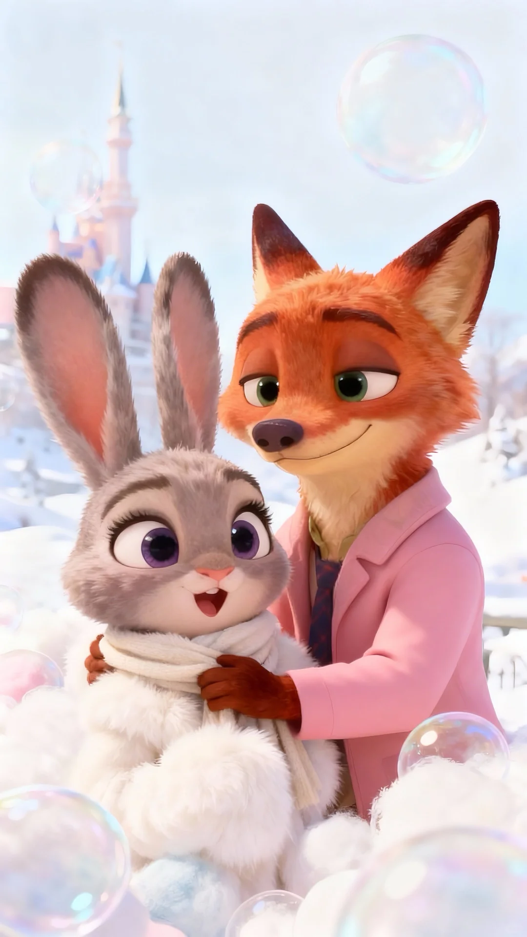 公主们请看～好可爱的尼克与朱迪壁纸