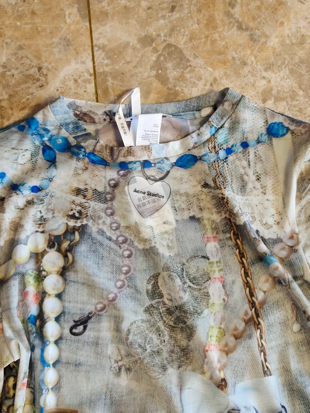 🔥3D蕾丝链条印花打底衫｜高级感叠穿神器