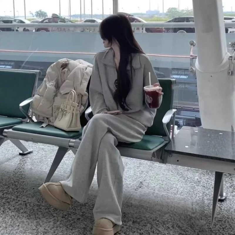 韩系慵懒风运动服套装女秋季时尚洋气🎈