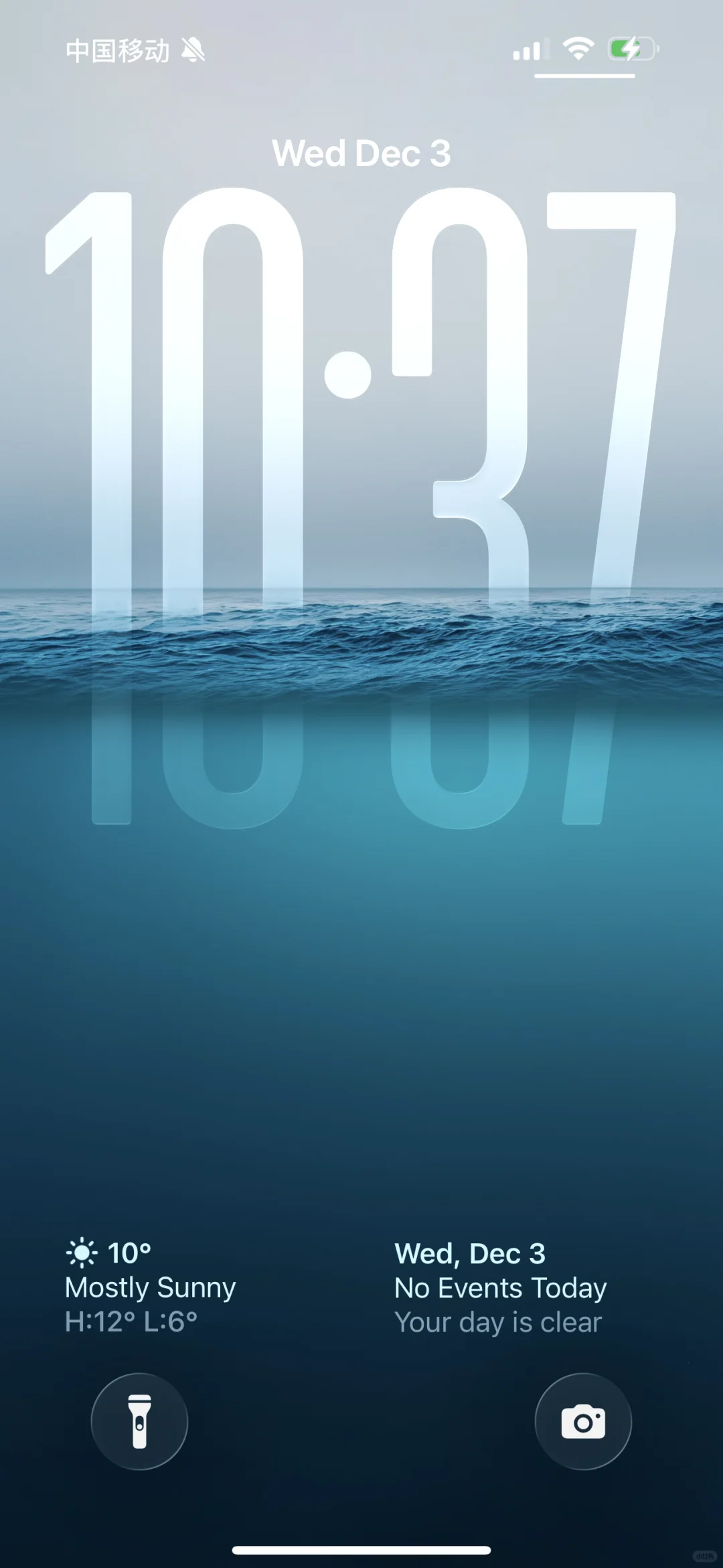 谁懂这个时间入水壁纸的高级感！｜iOS26｜1127