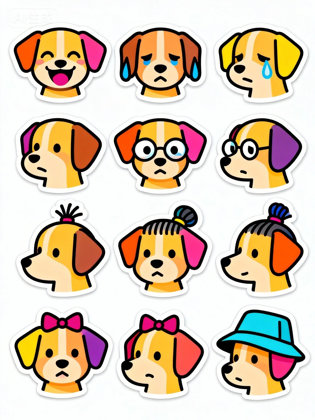 Midjourney-可爱狗狗表情包分享～