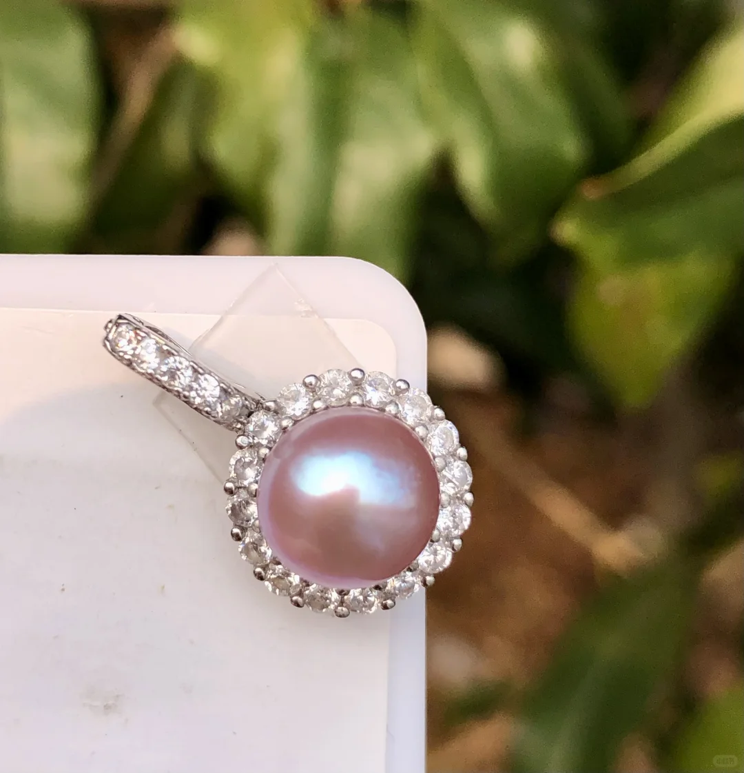 🛫38‼️9mm天然珍珠纯银吊坠