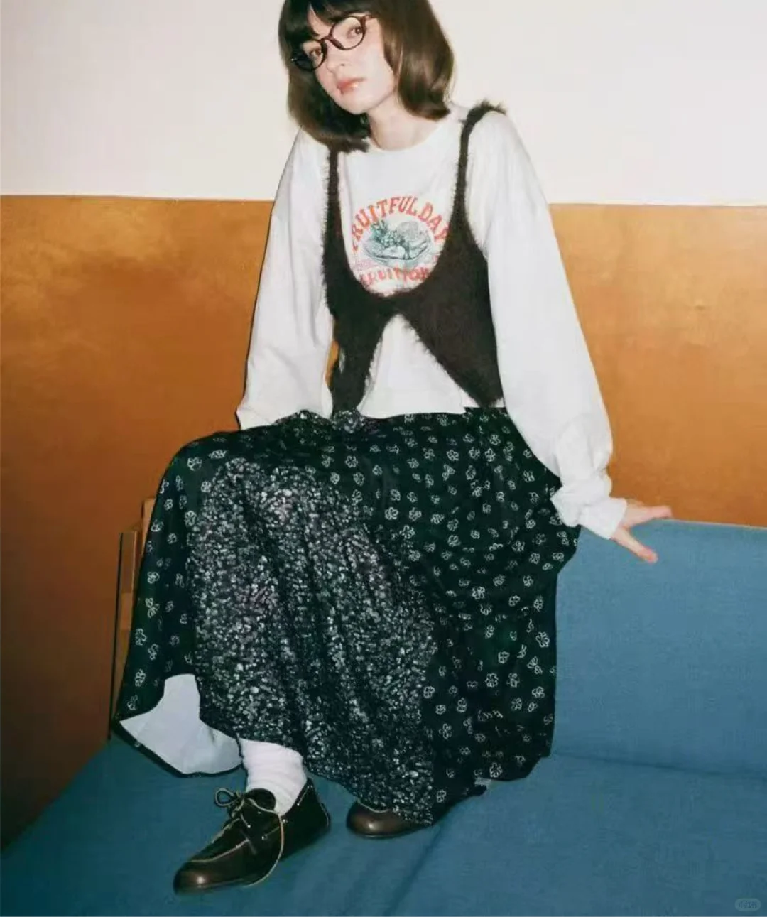 当我的复古潮人校服搭配上了裙子～