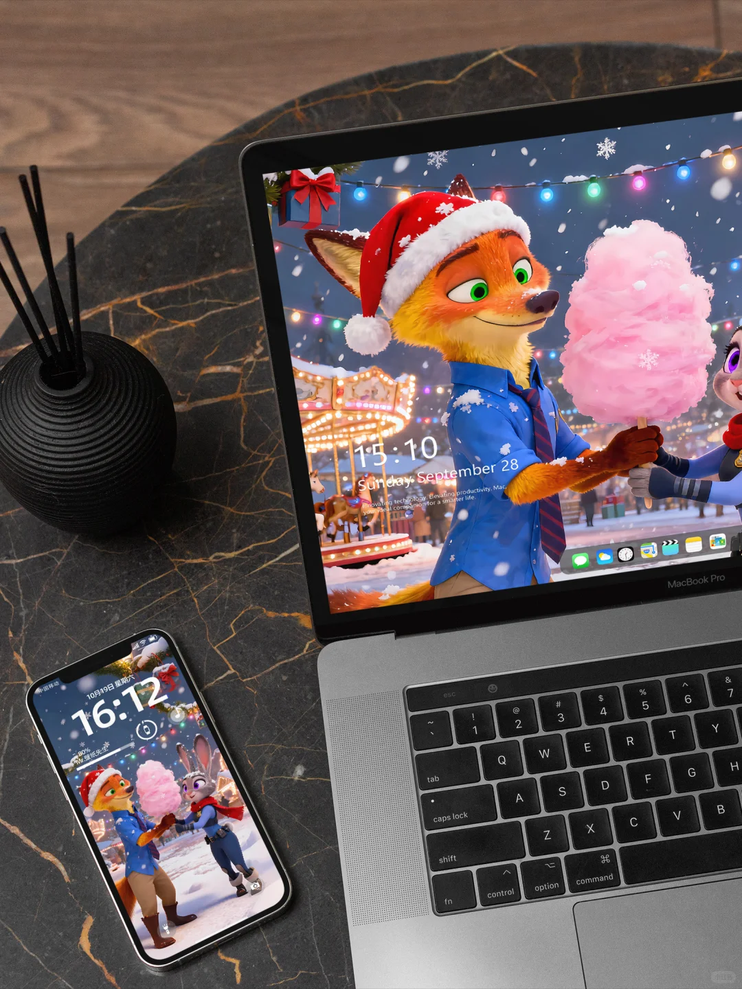 壁纸x尼克朱迪手上的棉花糖看起来好好吃