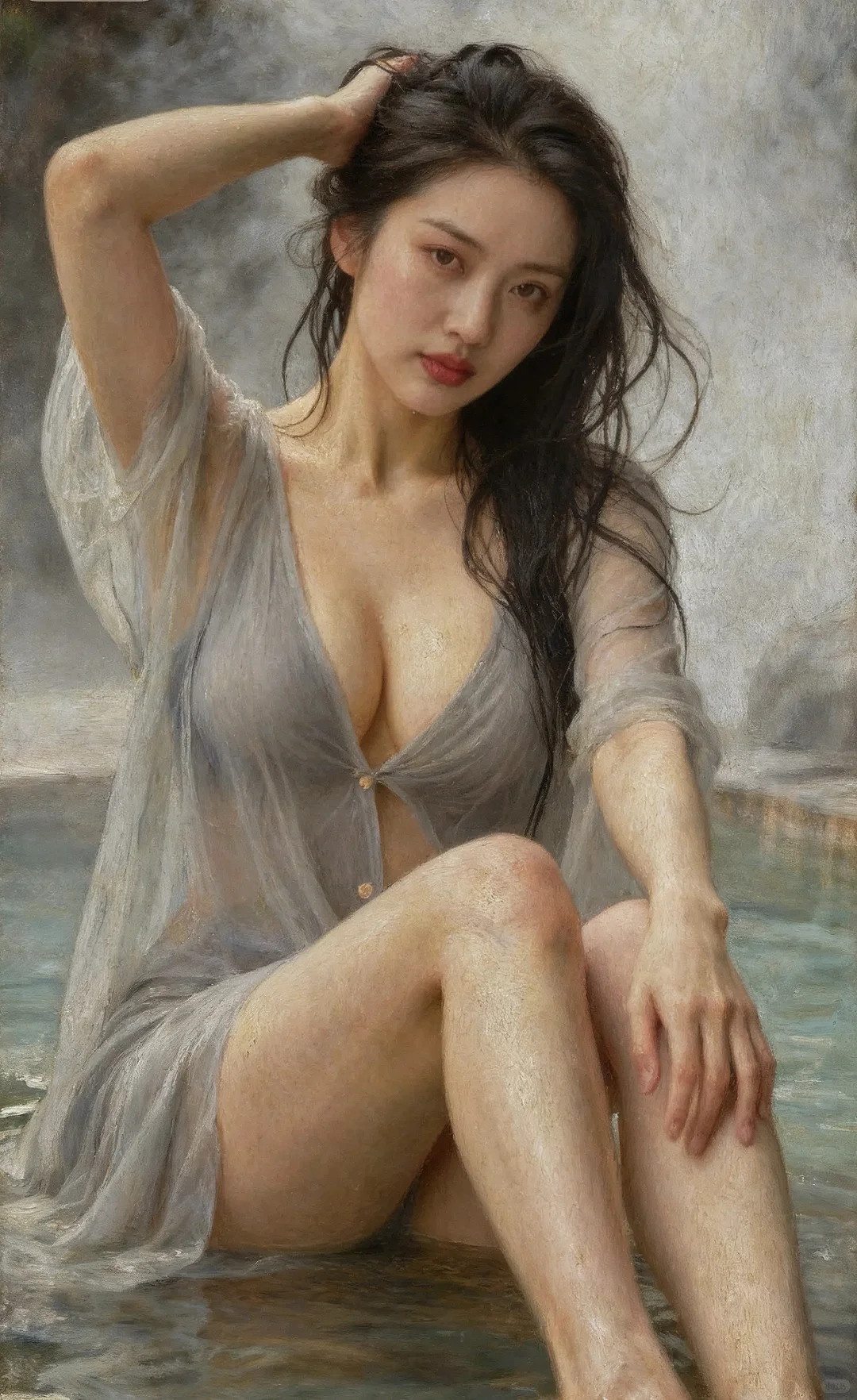 油画质感美女壁纸