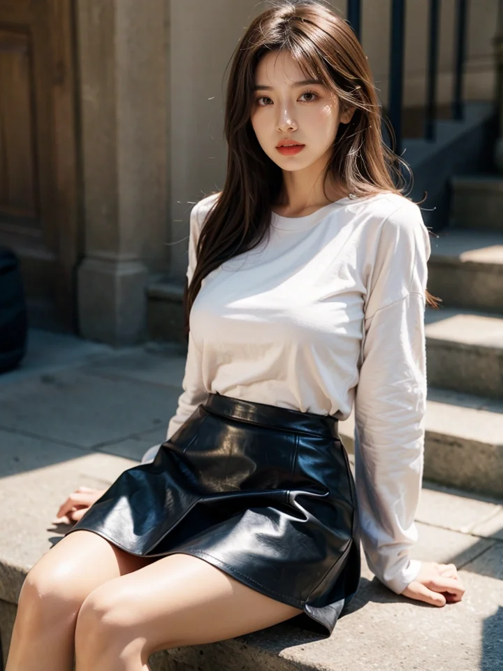 AI绘画 S219｜邻家女孩长袖短裙有气质