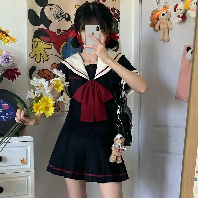花见森水手服绝了！🎀校供感天花板✨
