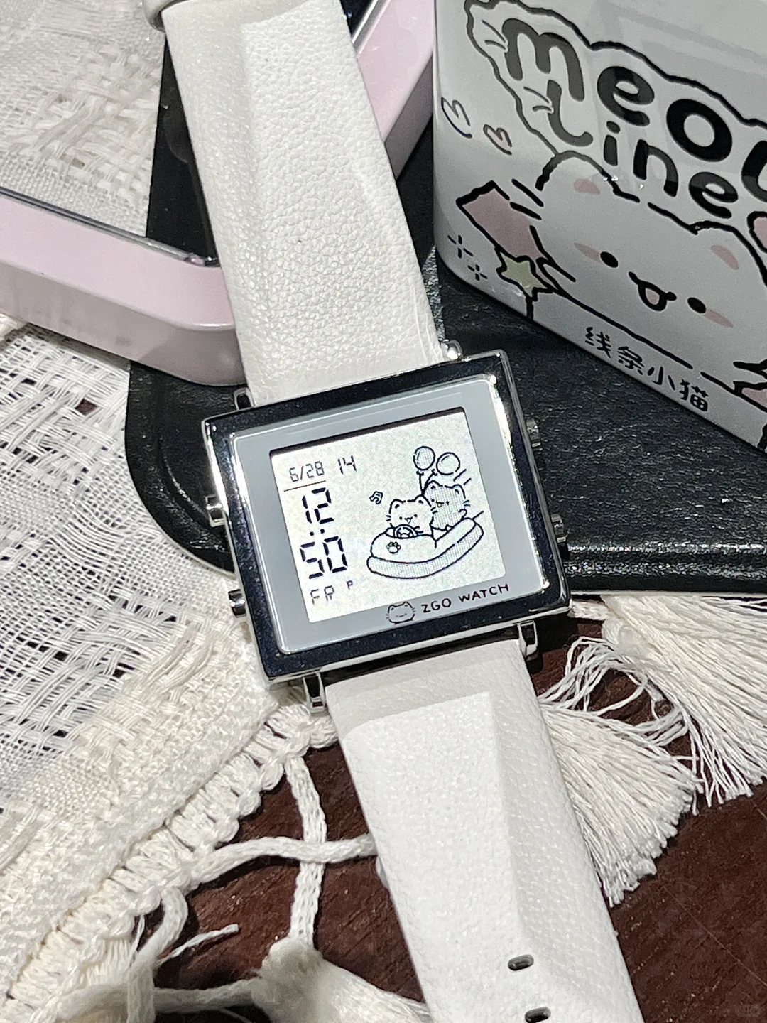 这个线条小猫⌚️你会喜欢吗💕