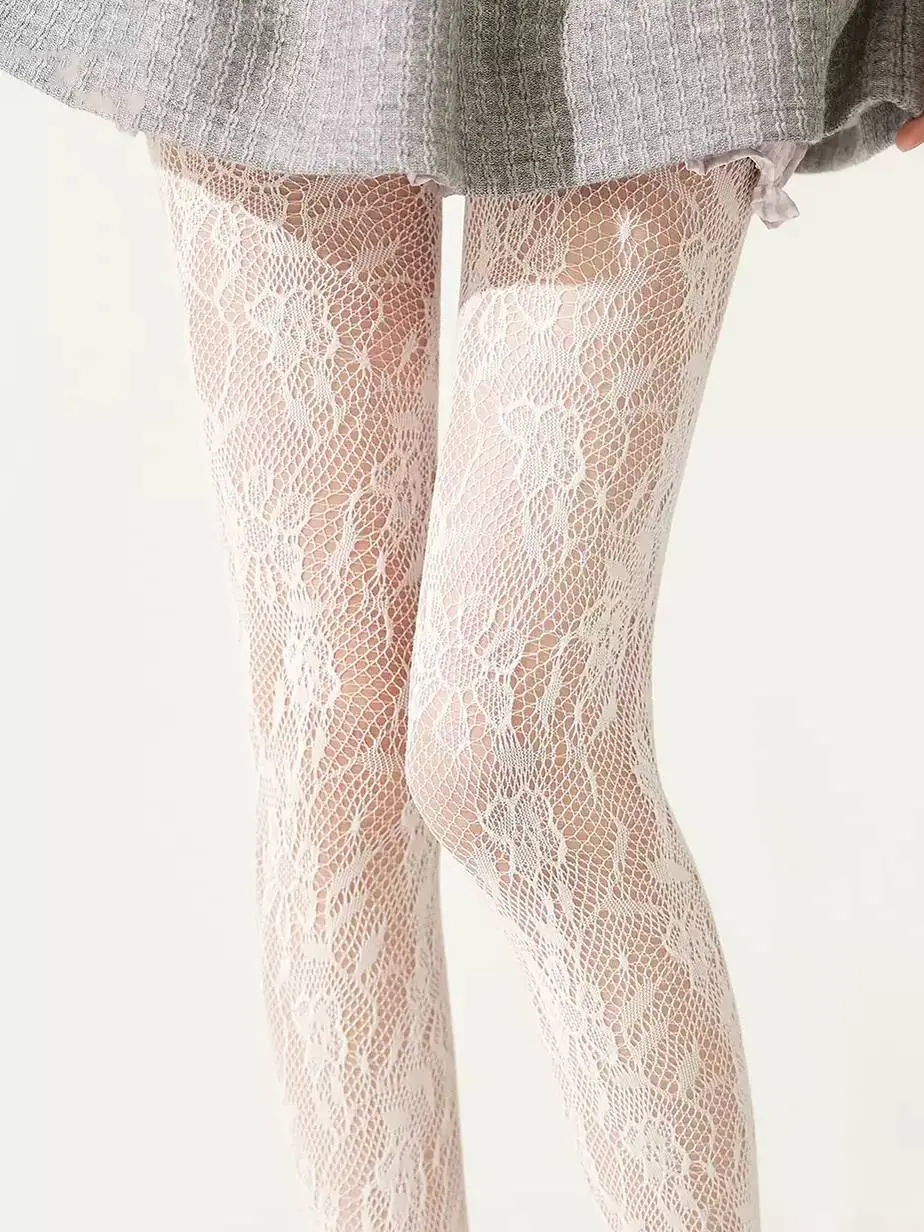 🎁纯欲芭蕾风白色丝袜显瘦又辣妹风