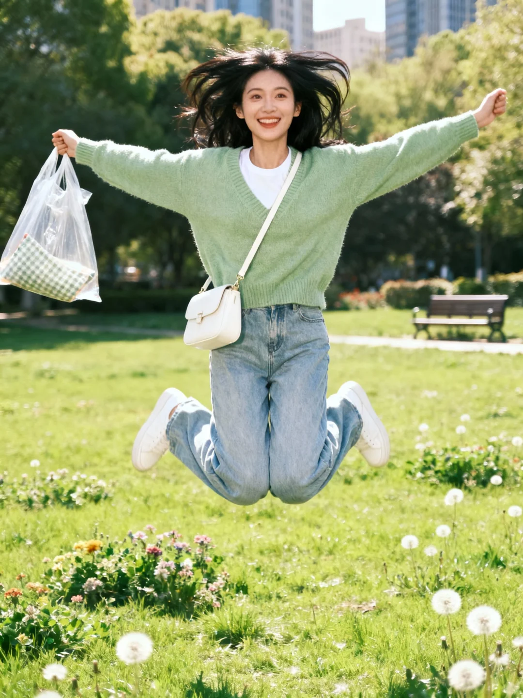 赵今麦青苹果系穿搭|可爱又青春