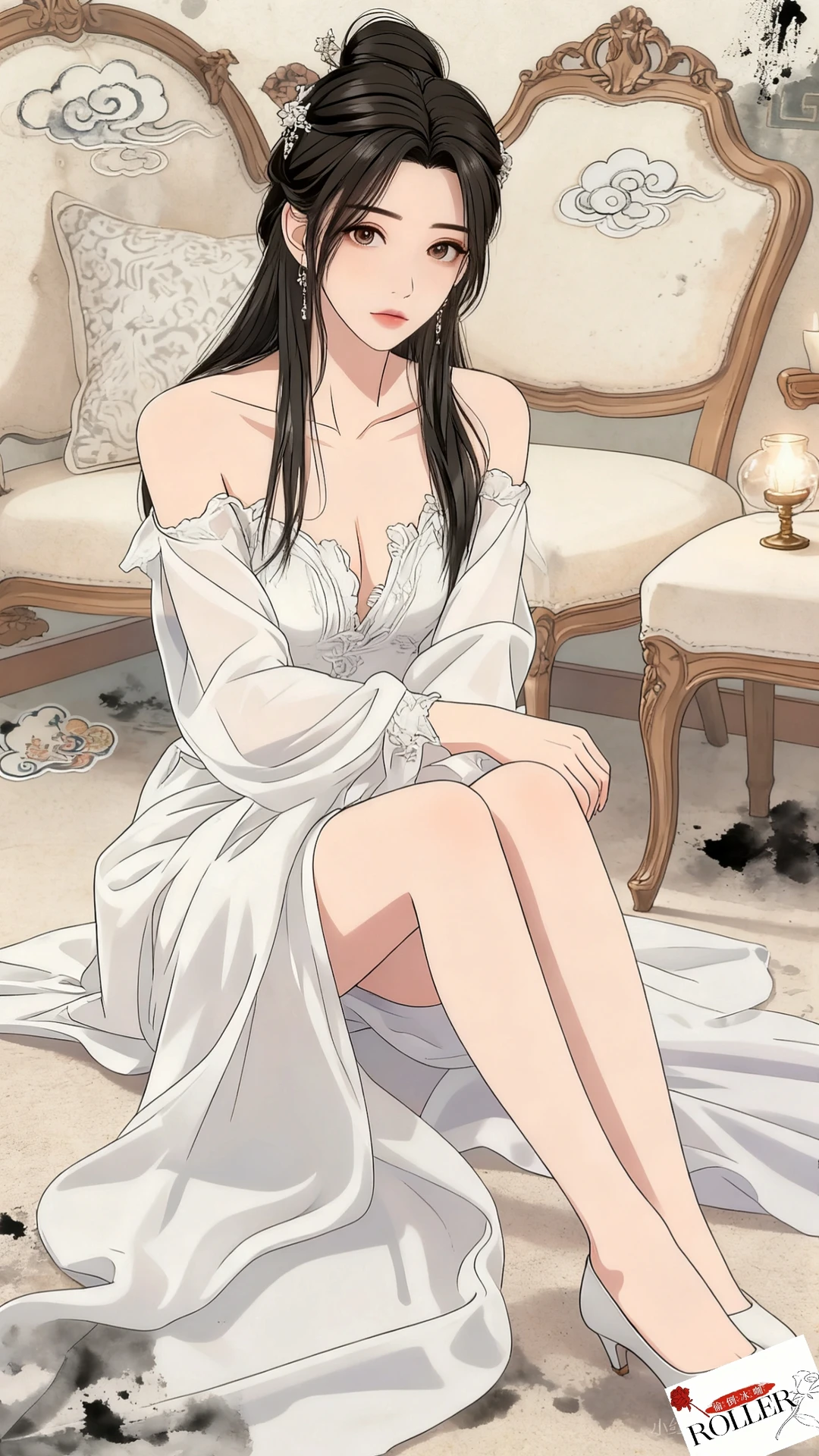 绝色水墨画风李慕婉