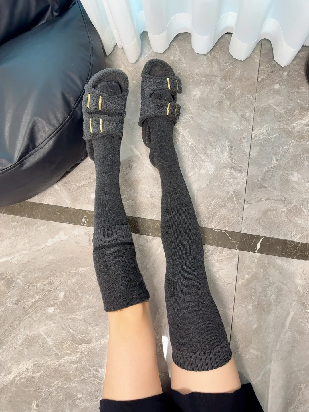 老寒腿深冬保暖过膝袜！