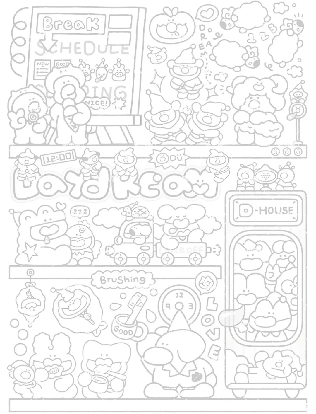 摸鱼必备：超级可爱的涂鸦，超好玩～～