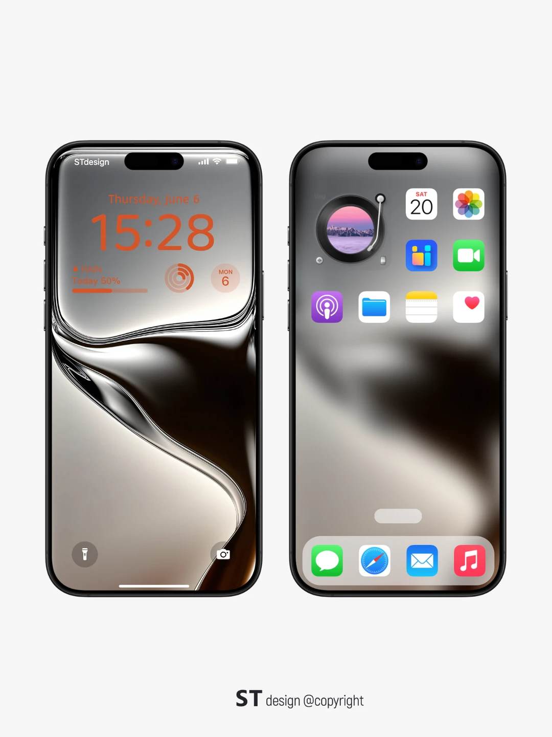 精密奢棕｜液态玻璃iphone17高清壁纸/ios26