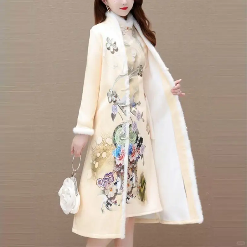 2025新款中国风格改良版秋冬女式旗袍