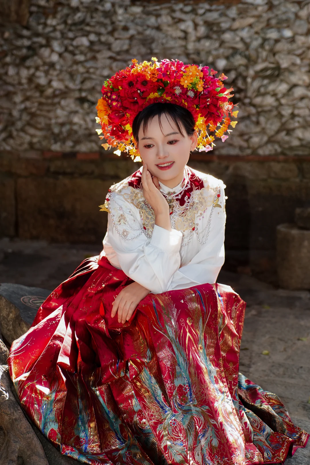 簪花拍照，泉州的浪漫仪式感