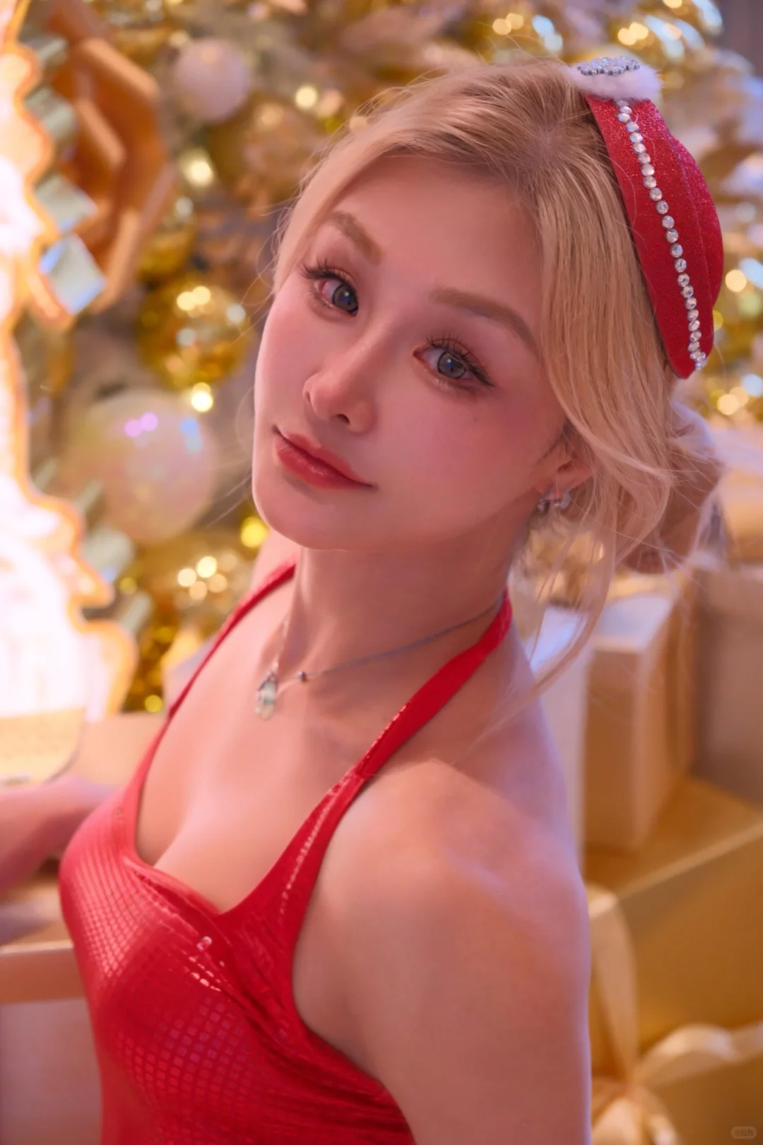 健身就是为了圣诞穿包臀裙