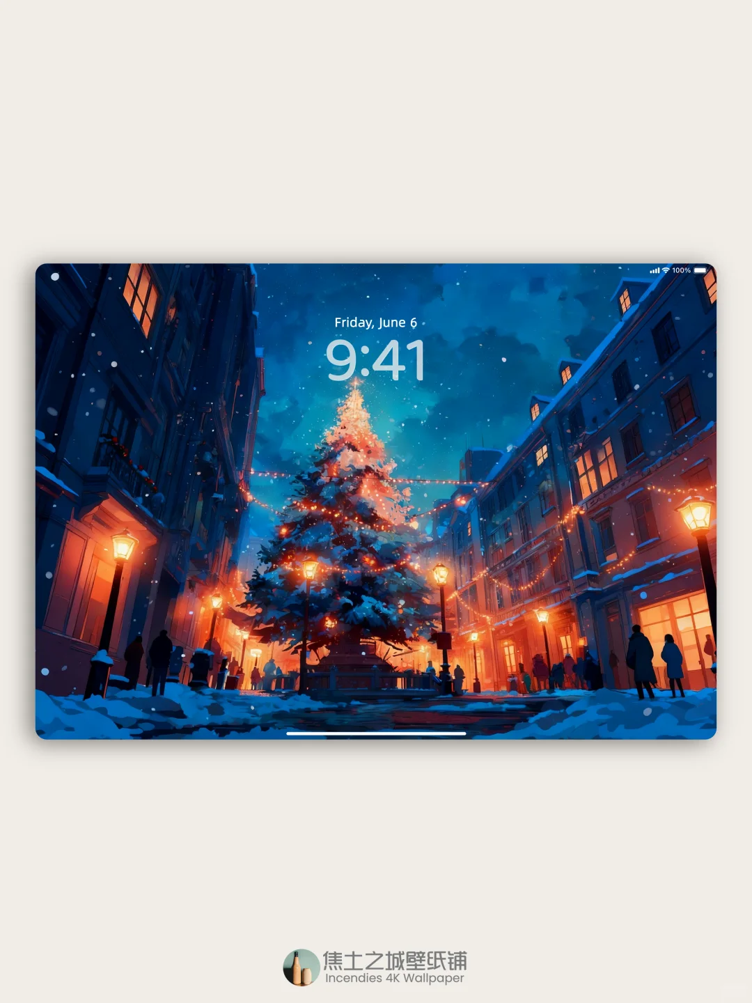壁纸 | 雪夜的圣诞，有暖灯亮起