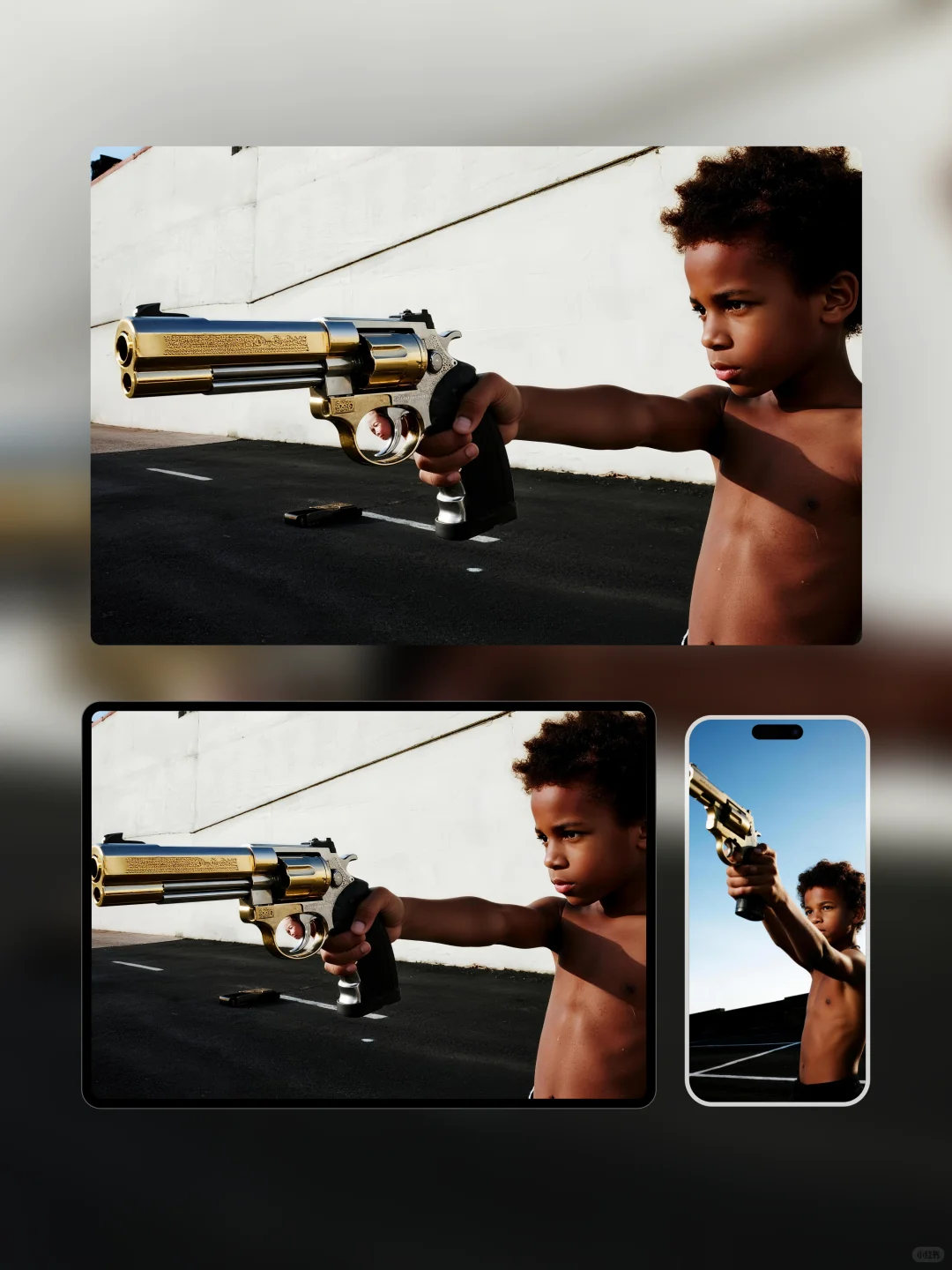 关于男孩和枪，力量感套装壁纸