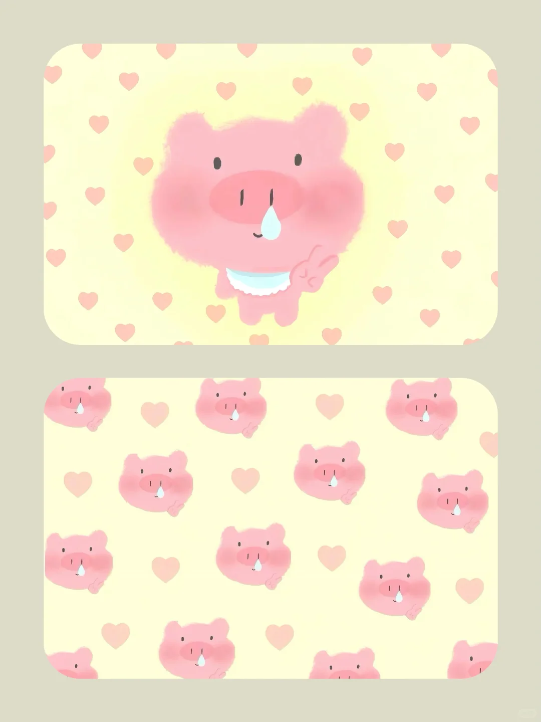 平板壁纸分享🎀小猪比耶