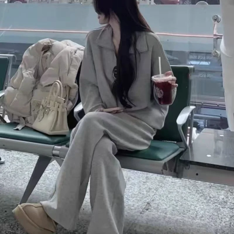 韩系慵懒风运动服套装女秋季时尚洋气🎈