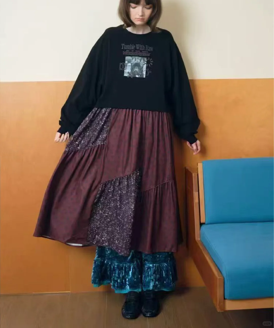 当我的复古潮人校服搭配上了裙子～