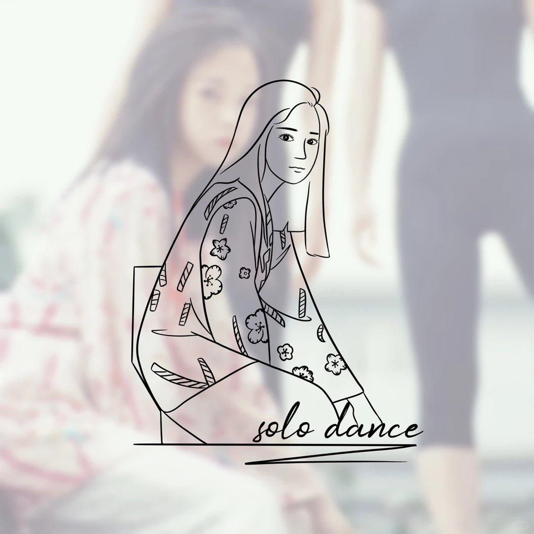 小姐姐真的太🉑️了！线条风绘画