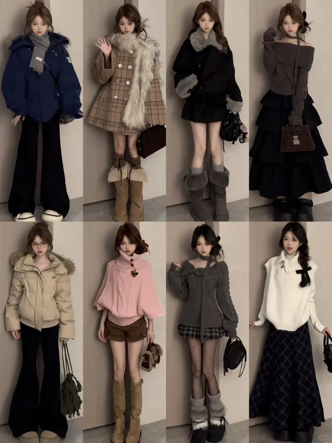 4️⃣0️⃣套｜秋冬甜妹穿搭look～