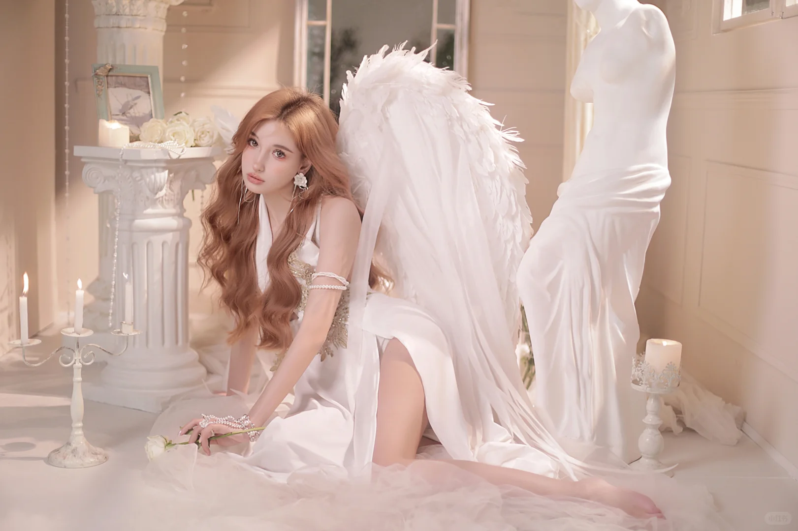 怎么会有人美得跟精修一样呀😭天使降临☁